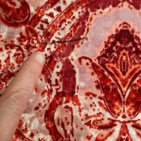 We the Free Enchanted Robe Free People Pink and Red Velvet Size XS - Picture 10 of 11